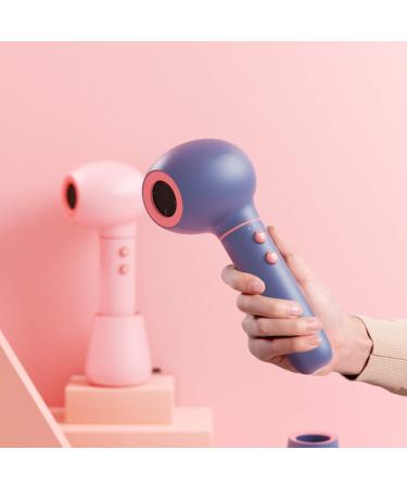 USB Wireless Hair Dryer Rechargeable Cordless Hair Dryer Blow Dryer w/Hot & Cold Wind Travel Hair Dryer for Pregnant Women Pets Blue