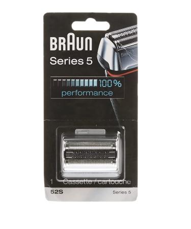 Braun Series 5 52S Electric Shaver Head Replacement Cassette - Silver | High-Quality Replacement for Ultimate Shaving Experience - Buy Online on GoSupps.com