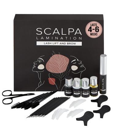 SCALPA Professional Lash Lift & Brow Lamination Complete Kit  Semi-Permanent Eyelash Perm for Lash Curling  Eyebrow Perm Kit for Full Brows