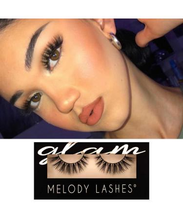 Melody Natural Eyelashes | Ultra Fluffy Vegan Lashes for All Eye Shapes | 25x Reusable Soft Cotton Strap - Premium Quality (Cleo) - Buy Online on GoSupps.com