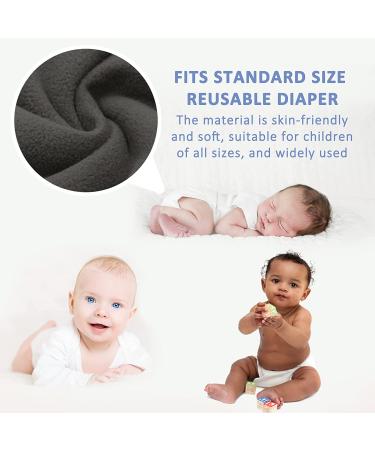 TDIAPERS Bamboo Fiber Cloth Diaper Inserts - 5 Layers, Reusable & Absorbent - Pack of 10 - Grey - Buy Online on GoSupps.com