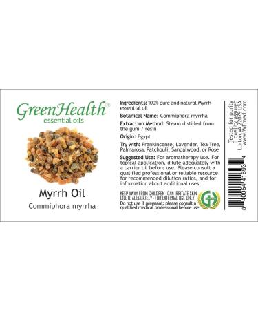 GreenHealth Myrrh 100% Pure Essential Oil - 1oz (30ml) - Buy Online on GoSupps.com
