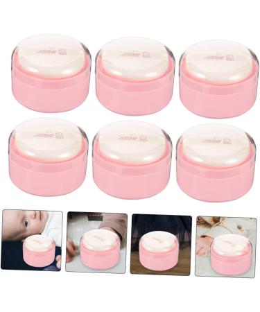 Kisangel 12 Pcs Body Powder Puff Box Baby Powders Set | Charming Pink Synthetic Sponge | Baby Powder Container 8x6cm - Pink (Pack of 2) - Buy Online on GoSupps.com