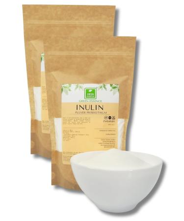 Inulin powder 1000g (2*500g) from the green essence - natural prebiotic and thickener - inulin powder - vegan - high fiber content.(1000 grams)