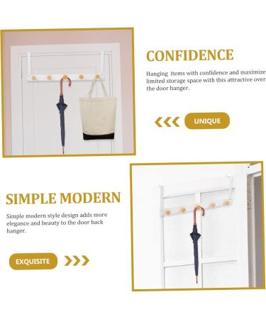 Cabilock Door Hook Hat Hooks Hangers Over Door Towel Hook Home Hook Over Door Towel Rack Back Door Iron Hook 50.20X18.50X4.00CM White - Buy Online on GoSupps.com