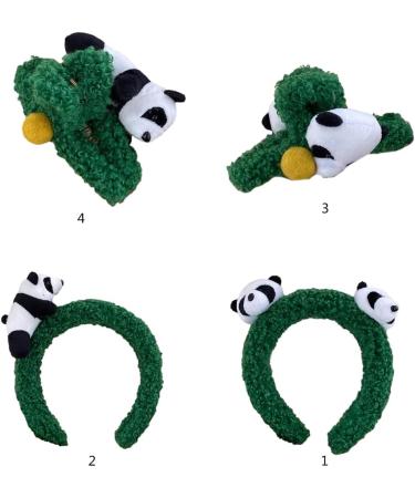 TQUXNGA Panda Halloween Headband for Womens Girls Daily Wearing Halloween Party Fancy Dress Cosplay Hair Accessories Panda head ginger fu - Buy Online on GoSupps.com