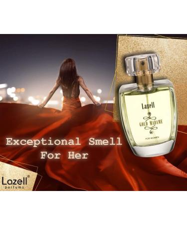 Lazell Gold Madame Perfume for Women I Impression by Million Lady I Eau De Parfum 3.4 Fl Oz I Floral Sweet Oriental Fragrance I European oncentrated Scent Lasts 6-9 Hours Million Lady Impression for Woman - Buy Online on GoSupps.com