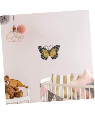 1pc Wrought Iron Butterfly Pendant Gold Office Hanging 19x13cm Yellow - Buy Online on GoSupps.com