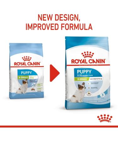 Royal Canin X-SMALL Puppy | 1.5 kg | Dry food for very small breed puppies | May contribute to the normal functioning of the immune system | With omega-3 - Buy Online on GoSupps.com