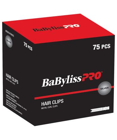 BaBylissPRO Stainless Steel Almar Type Curl Clips 75 per Box