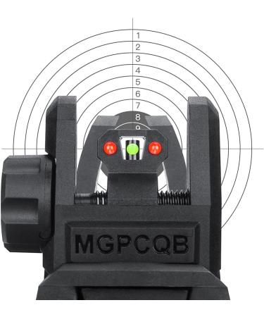 Aecktech Green & Red Full Dots Polymer Fiber Optics Iron Sights Set - Front & Rear | Black - Buy Online on GoSupps.com