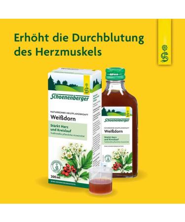 Schoenenberger Hawthorn Juice - Organic Medicinal Plant Juice 3x200 ml | International Shipping Available - Buy Online on GoSupps.com