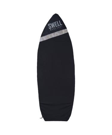 SWELL Wakesurf - Adjustable Length Wakesurf Board Sock with Padded Nose and Pocket - Wakeboard Cover - One Size Fits All Surfboard Bag Pointed Nose - Grey