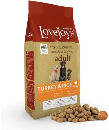 Lovejoys Hypoallergenic Complete Dry Adult Dog Food Turkey and Rice 2 kg Turkey and Rice 2 kg (Pack of 1) - Buy Online on GoSupps.com