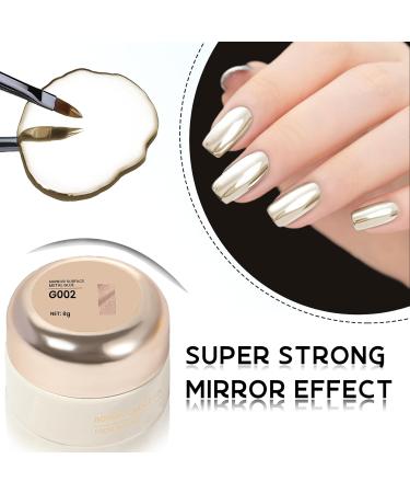 U-Shinein Metallic Painting Gel Kit for Nail Art - Strong Reflection UV Gel with Copper Liner Brush Set - Buy Online on GoSupps.com