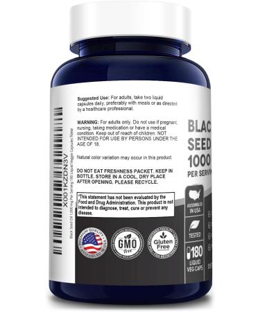 NusaPure Black Seed Oil 1000mg, 180 Softgel Capsules - Cold-Pressed Nigella Sativa, Non-GMO & Vegetarian - Buy Online on GoSupps.com