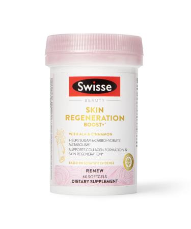 Swisse Skin Regeneration Biotin Hair Skin and Nails Vitamins for Women & Men | Biotin Alpha Lipoic Acid (ALA) Vitamin A Vitamin C | Supports Collagen Formation | Collagen Supplement | 60 Softgels