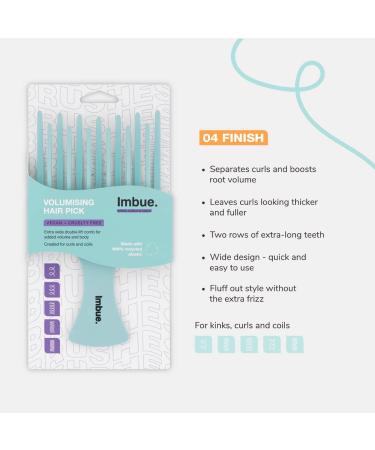 Imbue Volumising Hair Pick Afro Picks - Easy Grip Handle for Men and Women - Detangling Accessories Green - Buy Online on GoSupps.com