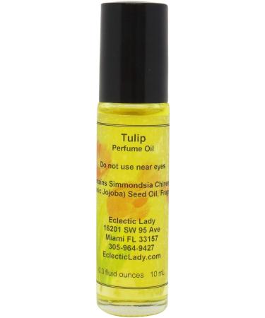 Tulip Perfume Oil 0.3 Oz Portable Roll-On Fragrance with Long-Lasting Scent Delightful Essential Oils and Jojoba Oil For Daily Use 0.3 Fl Oz (Pack of 1)