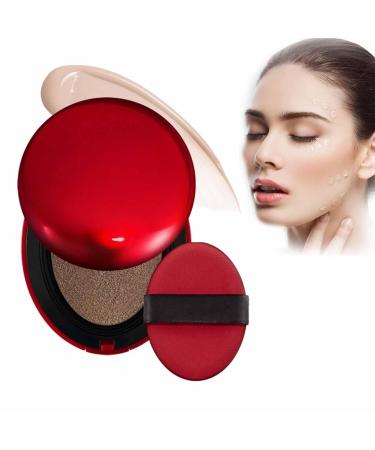 Red Cushion Foundation, SPF40 PA++ Super Fit Cushion Foundation, Cushion Foundation Makeup for Glass Skin, Long-Lasting, Waterproof, Semi-Matte, Buildable Coverage, for All Skin Types (23N)