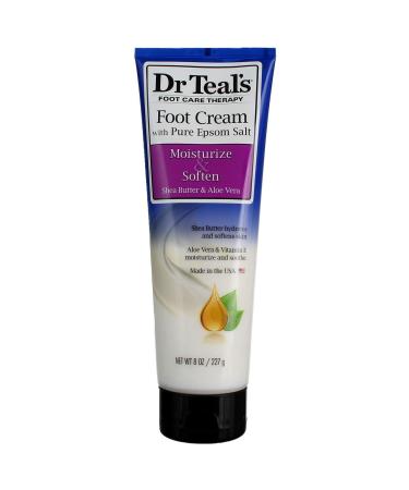 Dr. Teals Pure Epsom Salt Foot Cream Gift Set - 4 Pack 8oz Ea. - Shea Butter, Aloe Vera, Essential Oils - Moisturize, Soften, Eases Aches & Pains - Buy Online on GoSupps.com