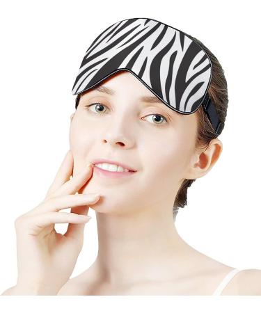 Zebra Print Sleep Mask for Women | Adjustable Eye Shades Cover with Elastic Strap - Comfort & Style for Better Sleep - Buy Online on GoSupps.com