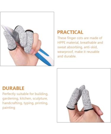 FOMIYES 6 Pairs Cut Resistant Gloves & Finger Guards | Reusable Finger Cots & Protectors for Safe Work | Durable HPPE Elasticity - Buy Online on GoSupps.com