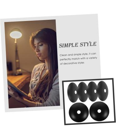 Artibetter 6pcs Chandelier Base Tray Lampara De Escritorio Led Vintage Lamp Metal Lamp Cover Desk Lamp Gasket Black 5X5X2CM - Buy Online on GoSupps.com