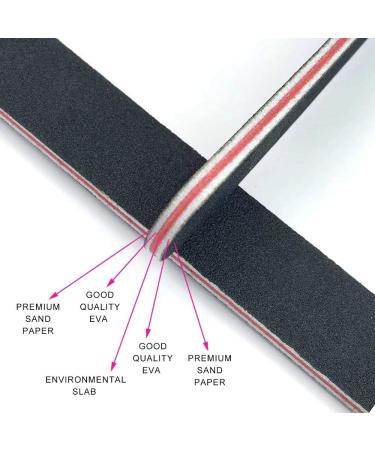 10PCS Professional Nail File Set - Double Sided Emery Board (100/180 Grit) for Acrylic False Nails - Home and Salon Use - Buy Online on GoSupps.com