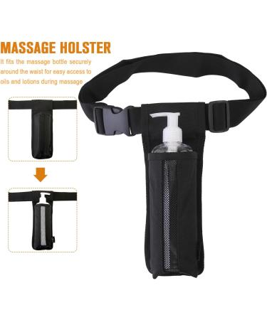 Adjustable Massage Bottle Lotion Oil Holster Belt - Sturdy Waist Holder for Creams - Black (Bag Only - Buy Online on GoSupps.com