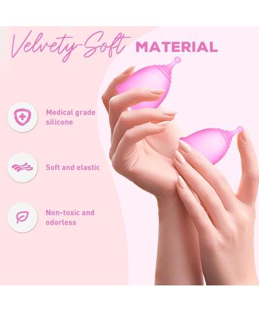 Buy Merula Menstrual Cup - Reusable Medical Silicone Period Cup with Storage Box | Leakproof & Waterproof - Small & Medium Size Available - Buy Online on GoSupps.com