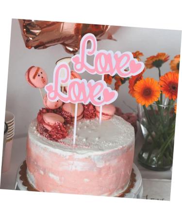 HOMSFOU 30 Pcs Love Shower Cake Picks and Toppers Decorative Cake Toppers Valentine s Day Wedding Cake Cupcake Toppers Birthday Cake Toppers Valentines Day Cake Toppers Self Made Food - Buy Online on GoSupps.com