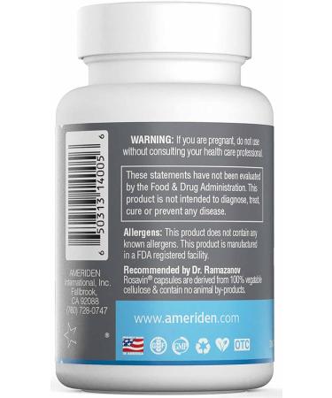 Buy Rosavin Siberian Rhodiola Rosea 60 V-Capsules 100mg - Boost Energy & Reduce Stress - International Shipping Available - Buy Online on GoSupps.com