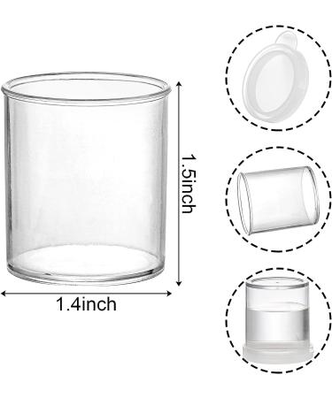 Set of 100 Mini Plastic Paint Cups with Lids - 0.85 Oz Clear Paint Storage Jars for Kids Art Crafts - Buy Online on GoSupps.com
