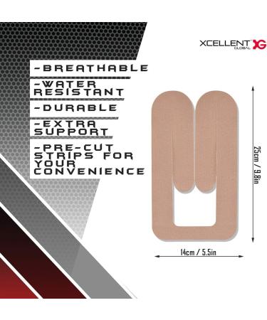 Buy Sports Kinesiology Tape - 10 Pcs Breathable & Water Resistant Pre-Cut for Knee Patella & Meniscus - SP156 - Buy Online on GoSupps.com