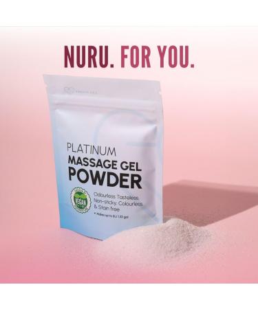Gel Nuru japonais en poudre 50g Platinum Edition | Refermable | Jusqu 5L de gel | Glissant neutre ne tache pas | Sans paraben ni glyc rine | Fabriqu au Japon Platinum - 50g - Buy Online on GoSupps.com