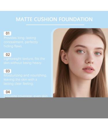 Cushion Foundation | Long-Lasting Matte Foundation for Women | Long-Lasting Corrective Makeup Cream for Girlfriend Wife Daughter Sister and Friend - Buy Online on GoSupps.com