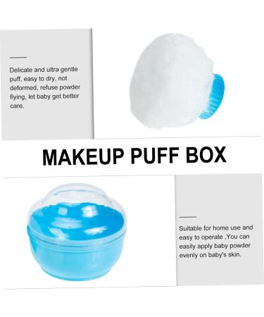 2 Sets Powder Puff Box Makeup Powder Puff Baby After- Talcum Powder Puff Body Nursing Supplies Child 10x10cm Blue - Buy Online on GoSupps.com
