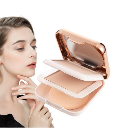 Pressed Powder Double Layer Translucent Finishing Powder Makeup Oil Control Powder Foundation Fixing Powder Makeup Longlasting Pore Filler Cosmetics for Even Tsuchiya