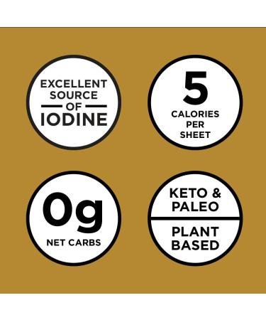 gimMe Organic Roasted Seaweed Sushi Nori Sheets - 9 Sheets (0.81 oz) - Perfect for Sushi Making - Buy Online on GoSupps.com