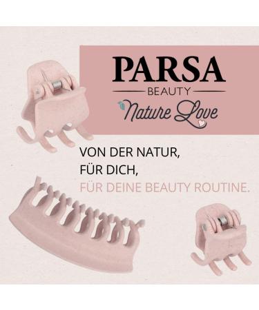 Parsa Beauty Nature Love Medio Hair Clip - Sustainable Pink Wheat Straw Hair Accessory for Eco-Friendly Fashion Styling - Buy Online on GoSupps.com