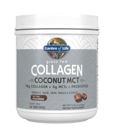 Garden of Life Grass Fed Collagen Coconut MCT Chocolate 14.81 oz (420 g) - Buy Online on GoSupps.com