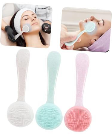  HONMEET 3 Pieces Cleansing Brush Facial Cleansing Brushes For Cleansing And Exfoliating Facial Care Lip Scrub Cleansing Brush Clean Cleansing Brush Silica Gel - Buy Online on GoSupps.com