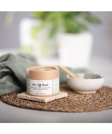 Puremetics Ginkgo Green Tea Peel-Off Mask | 100% Natural Vegan & Plastic-Free | Thalasso Detox for All Skin Types | Zero Waste Natural Cosmetics (65g 7 Applications) - Buy Online on GoSupps.com