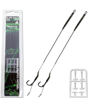 Angel Berger Magic Baits Coated Blow Back Rig Boilie Rig Boilie Leader 2 Pieces Size 4 18cm 25lbs