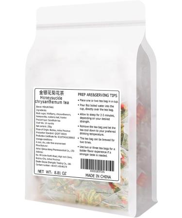 Honeysuckle chrysanthemum tea 8.81 oz (5g*50bags) Chinese Pure Nature Wolfberry Health Care Mixed Tea Combination Tea 250g - Buy Online on GoSupps.com