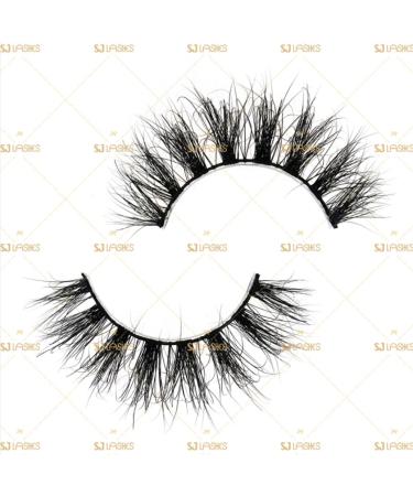 Buy SJ LASHES 3D Mink Lashes - Cruelty Free Vegan Black Mink Fur (3DVM27) for Stunning Look - Buy Online on GoSupps.com