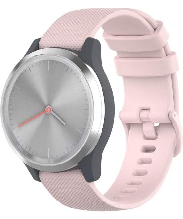 RuenTech Silicone Bands for Garmin Vivoactive 4S / Vivomove 3S - 18MM Replacement Straps in Pink/Beige/Teal/Orange/Sangria - Buy Online on GoSupps.com