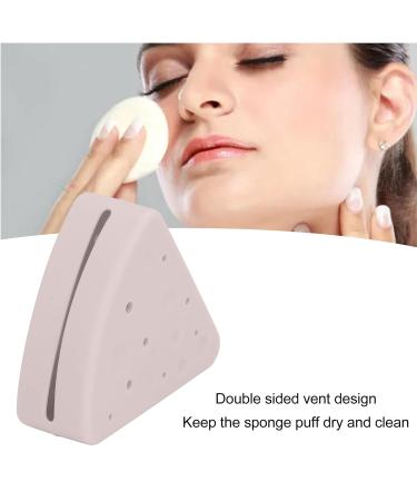 Triangle Powder Puff Storage Box | Portable Breathable Silicone Makeup Sponge Holder | Travel-Friendly | Chocolate Color - Buy Online on GoSupps.com