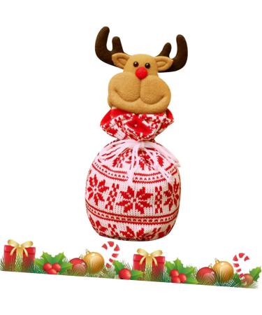 Abaodam Dining Table Decor 1pc Cookie Knitted Doll Portable Reindeer Elk Christmas Holiday Party Bags Bag Draw Candy Hanging - Buy Online on GoSupps.com